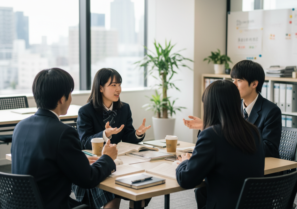 ピアラーニングの実践を示すイラスト